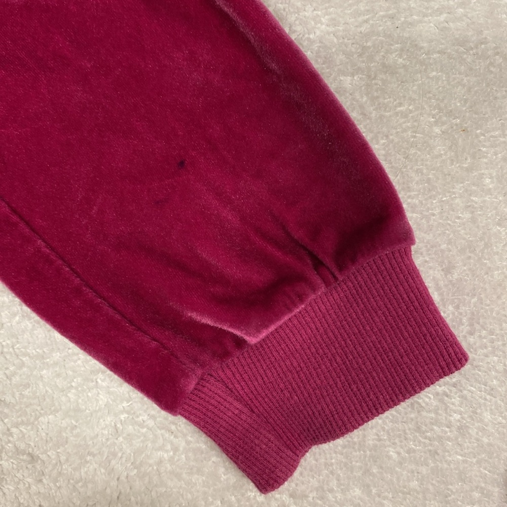 Kenzo Paris embroidered tiger raspberry velour sweatshirt size 7 - Picture 8 of 8